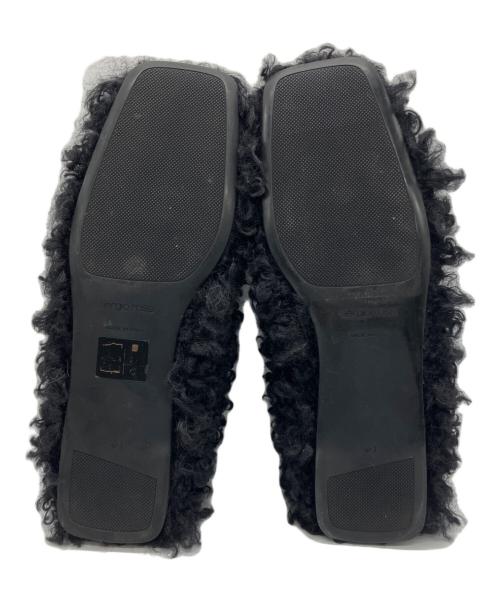 sergio rossi（セルジオロッシ）sergio rossi (セルジオロッシ) テディスリッパ ブラック サイズ:37の古着・服飾アイテム