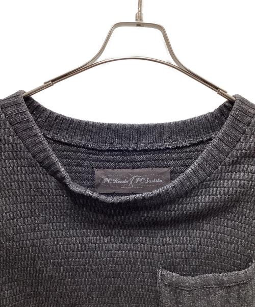 Porter Classic（ポータークラシック）Porter Classic (ポータークラシック) BEATNIK KENDO KNIT CREWNECK ブラック サイズ:XLの古着・服飾アイテム