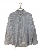 WTAPSダブルタップス）の古着「BD 02 / LS / Poly Broadcloth Textile Coolmax」｜ブルー