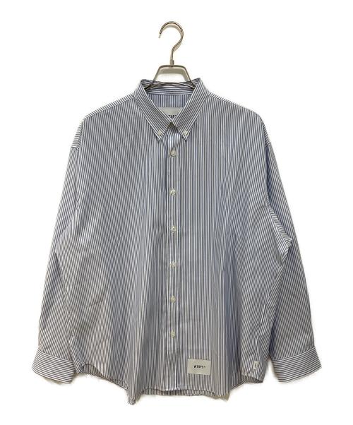 WTAPS（ダブルタップス）WTAPS (ダブルタップス) BD 02 / LS / Poly Broadcloth Textile Coolmax ブルー サイズ:3の古着・服飾アイテム