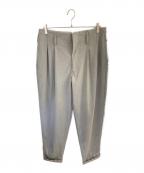 PEEL&LIFTピールアンドリフト）の古着「stripe pegtop trousers」｜グレー