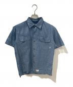 WTAPSダブルタップス）の古着「ダンガリーシャツ　DECK SS/SHIRT.COTTON.DANGAREE　201WVDT-SHM05」｜ブルー