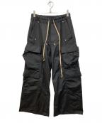 mnmlミニマル）の古着「Rave Double Cargo Pants」｜ブラック