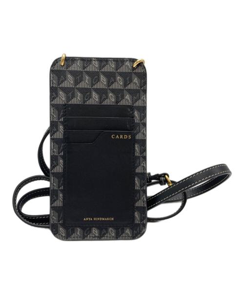 ANYA HINDMARCH（アニヤ・ハインドマーチ）ANYA HINDMARCH (アニヤ・ハインドマーチ) 携帯ポーチ ブラックの古着・服飾アイテム