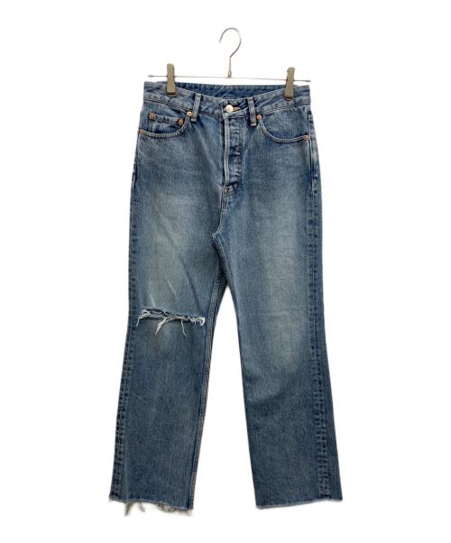 GRACE CONTINENTAL（（グレースコンチネンタル）GRACE CONTINENTAL (（グレースコンチネンタル) クラッシュデニムパンツ ブルー サイズ:36の古着・服飾アイテム