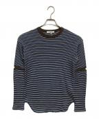 PHEENYフィーニー）の古着「Multi border L/S カットソー」｜ネイビー×ブラウン