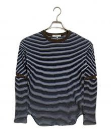 PHEENY（フィーニー）の古着「Multi border L/S カットソー」｜ネイビー×ブラウン