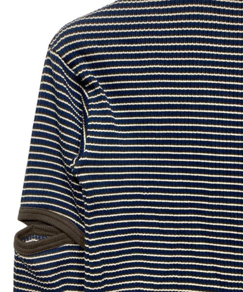 PHEENY（フィーニー）PHEENY (フィーニー) Multi border L/S カットソー ネイビー×ブラウン サイズ:Freeの古着・服飾アイテム