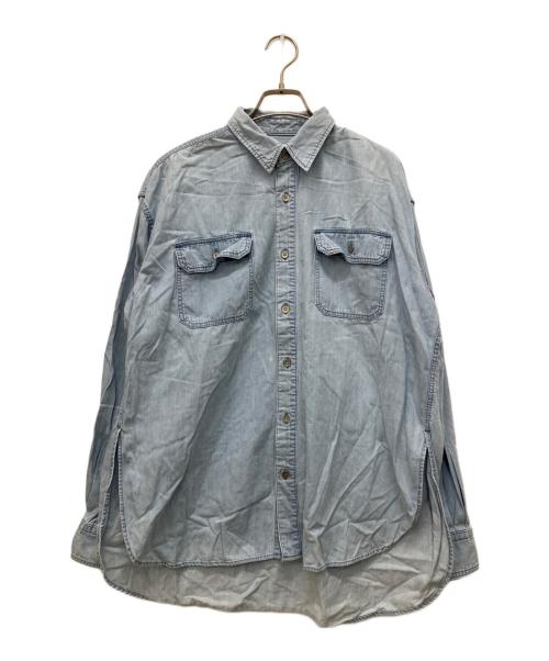 CHAOS（カオス）Chaos (カオス) WHY NOT NOWフォンダデニムシャツ ブルー サイズ:Freeの古着・服飾アイテム