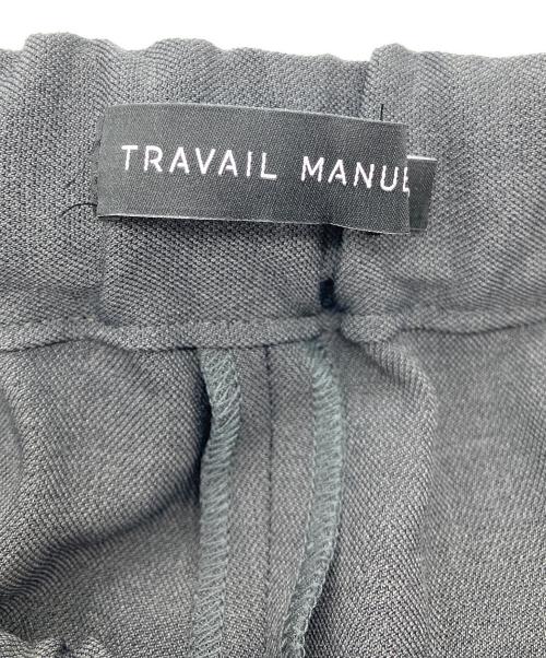 TRAVAIL MANUEL（トラバイユマニュアル）TRAVAIL MANUEL (トラバイユマニュアル) ドレープツイルバームパンツ グレー サイズ:Sの古着・服飾アイテム