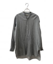 HEUGN（ユーゲン）の古着「ロブバンドカラーシャツ」｜グレー