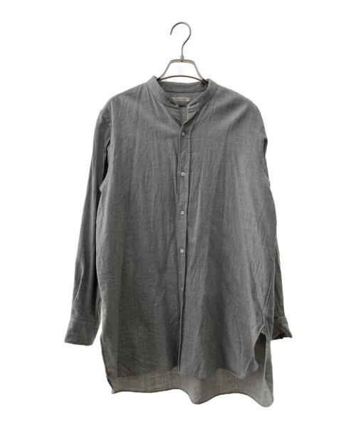 HEUGN（ユーゲン）HEUGN (ユーゲン) ロブバンドカラーシャツ グレー サイズ:２の古着・服飾アイテム