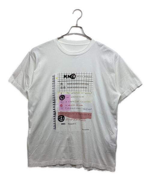 MM6 Maison Margiela（エムエムシックスメゾンマルジェラ）MM6 Maison Margiela (エムエムシックスメゾンマルジェラ) プリントTシャツ ホワイト サイズ:Sの古着・服飾アイテム
