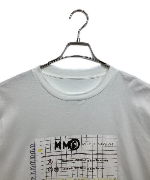 MM6 Maison Margiela（エムエムシックスメゾンマルジェラ）MM6 Maison Margiela (エムエムシックスメゾンマルジェラ) プリントTシャツ ホワイト サイズ:Sの古着・服飾アイテム