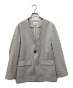 MIESROHEミースロエ）の古着「Linen like collarless jacket」｜ベージュ