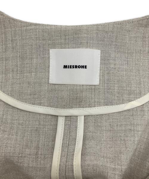 MIESROHE（ミースロエ）MIESROHE (ミースロエ) Linen like collarless jacket ベージュ サイズ:1の古着・服飾アイテム