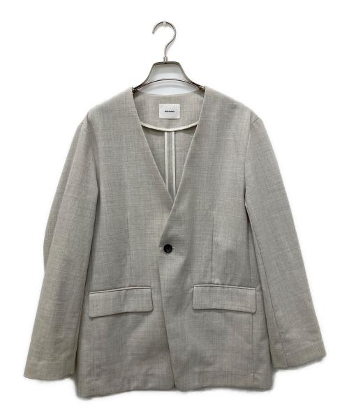 MIESROHE（ミースロエ）MIESROHE (ミースロエ) Linen like collarless jacket ベージュ サイズ:1の古着・服飾アイテム