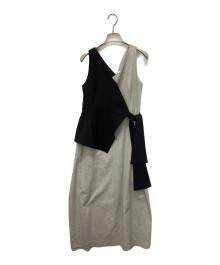 CLANE（クラネ）の古着「アシメレイヤードワンピース」｜ブラック