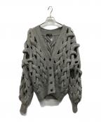 styling/スタイリング）の古着「クロスケーブルニットカーディガン」｜グレー