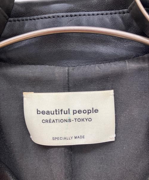 beautiful people（ビューティフルピープル）beautiful people (ビューティフルピープル) レザーライダースジャケット ブラック サイズ:150の古着・服飾アイテム