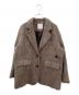 CLANE（クラネ）の古着「MIX SHAGGY OVER TAILORED JACKET」｜ブラウン