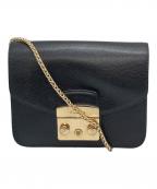 FURLAフルラ）の古着「チェーンショルダーバッグ」｜ブラック