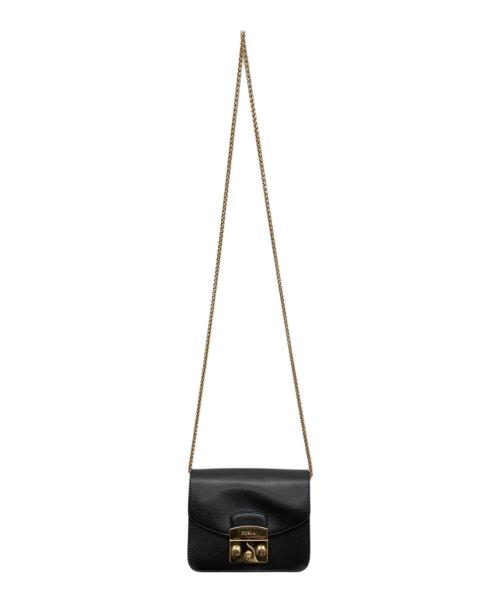FURLA（フルラ）FURLA (フルラ) チェーンショルダーバッグ ブラックの古着・服飾アイテム