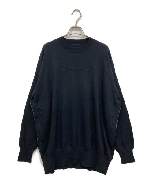 MM6 Maison Margiela（エムエムシックスメゾンマルジェラ）MM6 Maison Margiela (エムエムシックスメゾンマルジェラ) 14ゲージクルーネックニット ブラック サイズ:Sの古着・服飾アイテム