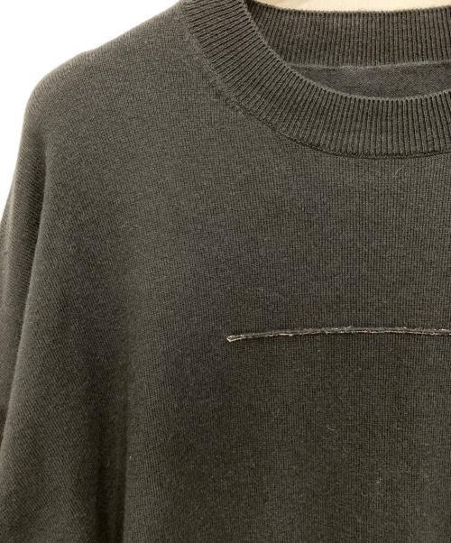 MM6 Maison Margiela（エムエムシックスメゾンマルジェラ）MM6 Maison Margiela (エムエムシックスメゾンマルジェラ) 14ゲージクルーネックニット ブラック サイズ:Sの古着・服飾アイテム