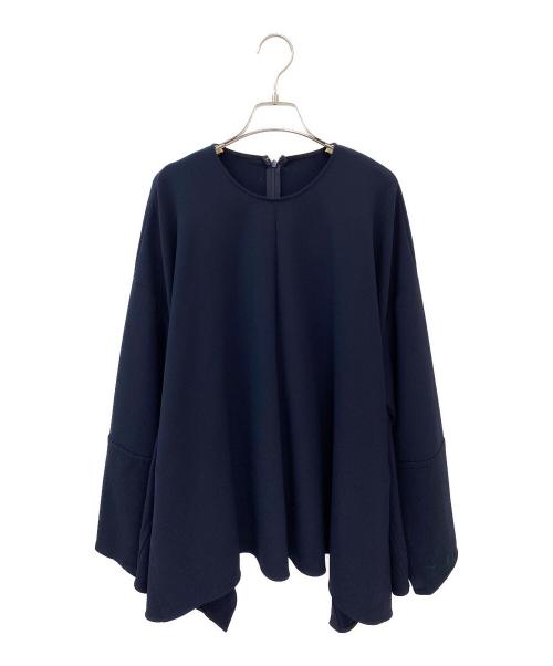 ENFOLD（エンフォルド）ENFOLD (エンフォルド) CENTER DRAPE PULLOVER ネイビー サイズ:38の古着・服飾アイテム
