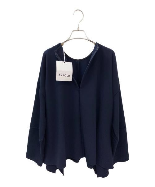 ENFOLD（エンフォルド）ENFOLD (エンフォルド) CENTER DRAPE PULLOVER ネイビー サイズ:38の古着・服飾アイテム
