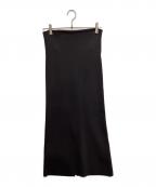 CHAOSカオス）の古着「シルクコンティールスカート」｜チャコールグレー