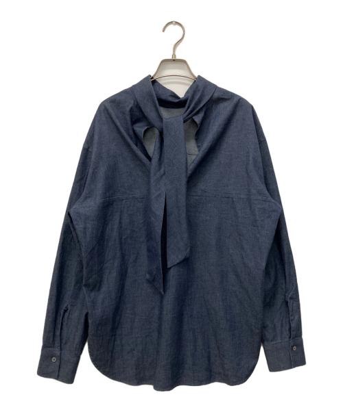 BARENA（バレナ）BARENA (バレナ) デニムボウタイブラウス インディゴ サイズ:40の古着・服飾アイテム