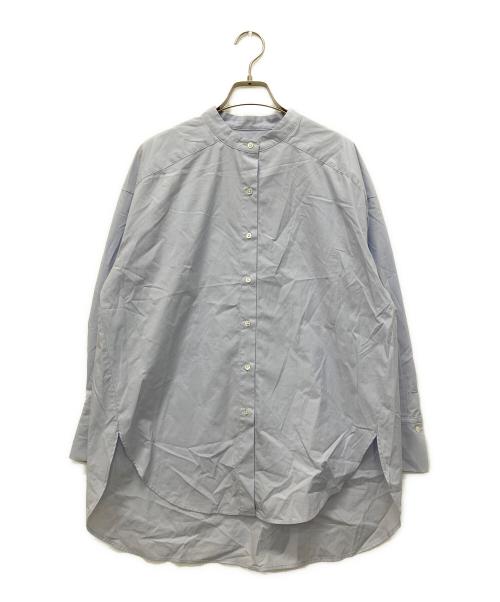 SOEJU（ソージュ）SOEJU (ソージュ) バンドカラーロングシャツ ブルー サイズ:Mの古着・服飾アイテム