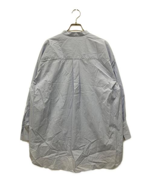 SOEJU（ソージュ）SOEJU (ソージュ) バンドカラーロングシャツ ブルー サイズ:Mの古着・服飾アイテム