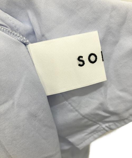 SOEJU（ソージュ）SOEJU (ソージュ) バンドカラーロングシャツ ブルー サイズ:Mの古着・服飾アイテム
