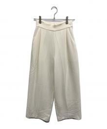 SOEJU（ソージュ）の古着「タックワイドパンツ」｜ホワイト