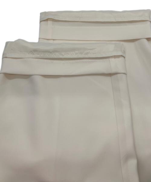 SOEJU（ソージュ）SOEJU (ソージュ) タックワイドパンツ ホワイト サイズ:Sの古着・服飾アイテム