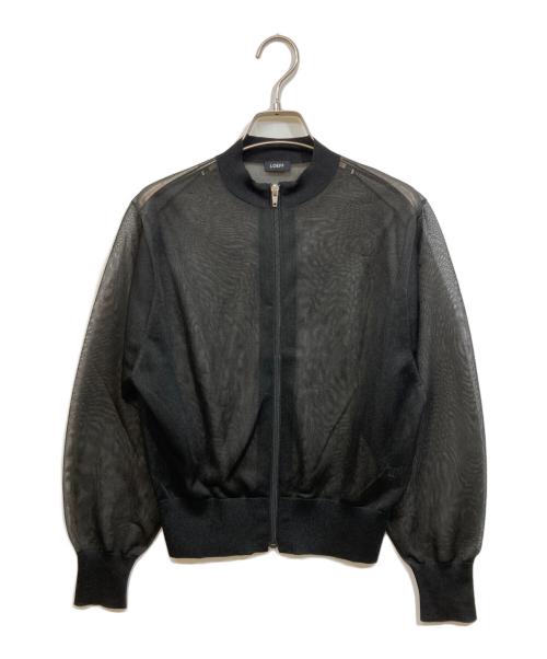 LOEFF（ロエフ）LOEFF (ロエフ) シアー ジップ カーディガン ブラック サイズ:	SIZE Freeの古着・服飾アイテム