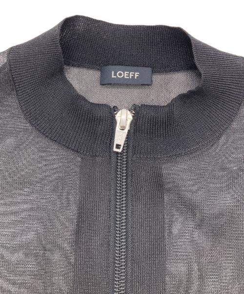 LOEFF（ロエフ）LOEFF (ロエフ) シアー ジップ カーディガン ブラック サイズ:	SIZE Freeの古着・服飾アイテム