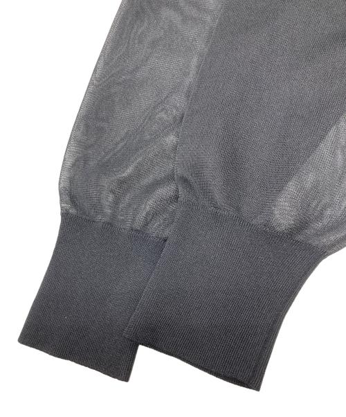 LOEFF（ロエフ）LOEFF (ロエフ) シアー ジップ カーディガン ブラック サイズ:	SIZE Freeの古着・服飾アイテム
