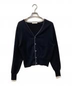 GALERIE VIEギャルリーヴィー）の古着「プレミアムコットン Vネックカーディガン」｜ブラック
