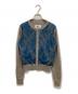 MM6 Maison Margiela（エムエムシックスメゾンマルジェラ）の古着「レース切替カーディガン」｜ブラウン×ブルー