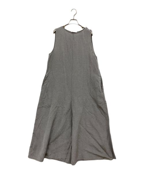 GALERIE VIE（ギャルリーヴィー）GALERIE VIE (ギャルリーヴィー) リネンキュプラコンパクト オールインワン グレー サイズ:Fの古着・服飾アイテム