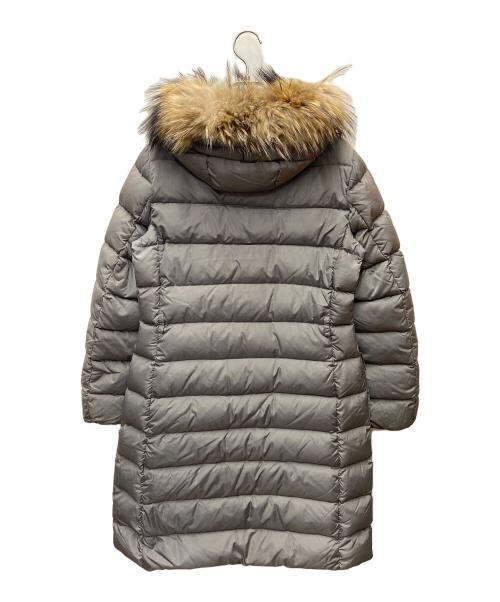 MONCLER（モンクレール）MONCLER (モンクレール) ジュヌヴリエ ファー付ダウンコート グレー サイズ:１の古着・服飾アイテム