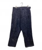 COMME des GARCONS HOMME PLUSコムデギャルソンオムプリュス）の古着「ウール縮絨パンツ」｜ネイビー