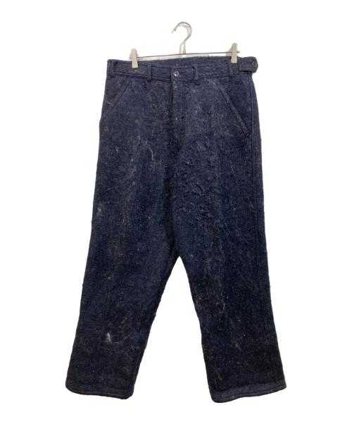 COMME des GARCONS HOMME PLUS（コムデギャルソンオムプリュス）COMME des GARCONS HOMME PLUS (コムデギャルソンオムプリュス) ウール縮絨パンツ ネイビー サイズ:Sの古着・服飾アイテム