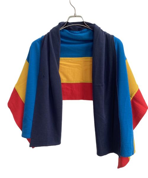 COMME des GARCONS COMME des GARCONS（コムデギャルソン コムデギャルソン）COMME des GARCONS COMME des GARCONS (コムデギャルソン コムデギャルソン) ウールストライプストール ネイビーの古着・服飾アイテム