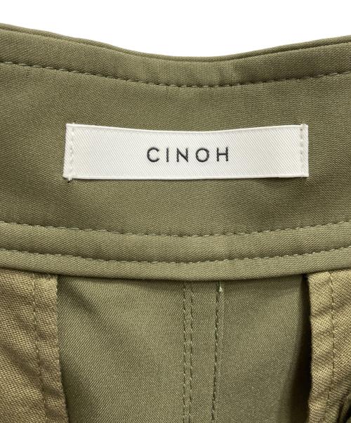 CINOH（チノ）CINOH (チノ) DOUBLE CLOTH WORK PANTS オリーブ サイズ:36の古着・服飾アイテム
