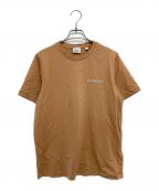 BURBERRYバーバリー）の古着「ロゴ刺繍Tシャツ」｜ブラウン